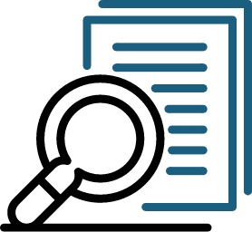 Magnifying glass over file icon